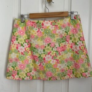 Lilly Pulitzer Floral Skirt - Pink, Green, Yellow